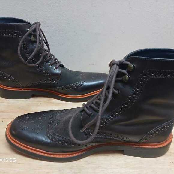 Cole Haan Air Harrison Brown Wingtip Boot Leather Lace up C10756 Men\'s 8.5M main image 16